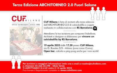 EVENEMENTS HORS SALON : ARCHITOURNOI @CUFMILANO